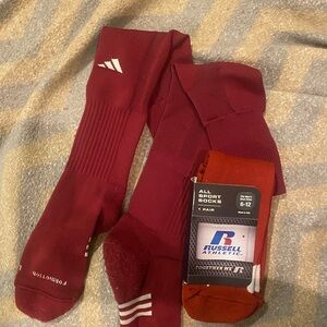 Athletic socks-Soccer-Russell & Adidas